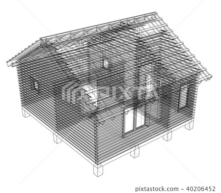 Bath house project. Vector Bath house project. Vector 40206452