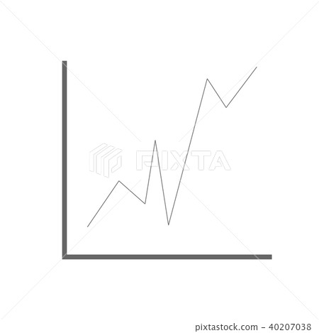 financial chart with uptrend line. - Stock Illustration [40207038] - PIXTA