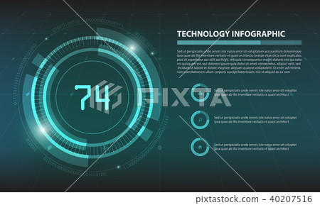 Abstract Circle digital technology infographic - Stock Illustration ...
