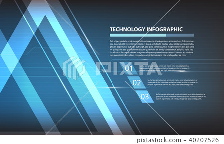 Abstract triangle digital technology infographic 40207526