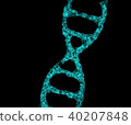 DNA sequence line connect generative shape 40207848