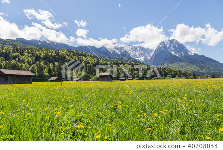 Alps panorama Garmisch-Partenkirchen Bavaria  40208033