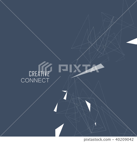 Abstract color triangle shape on dark background Abstract color triangle shape on dark background 40209042
