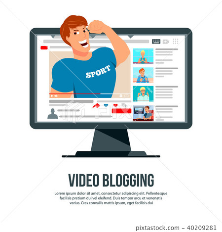 Video Blogging Character Header 40209281
