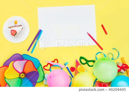 Festive background with party tools and decoration 40209405