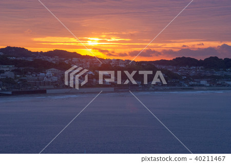 江之島遊艇港的黎明 江之島遊艇港的黎明 40211467
