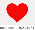 red heart with white background 40213071