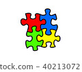 autism puzzle with white background 40213072