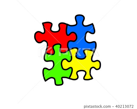 autism puzzle with white background autism puzzle with white background 40213072