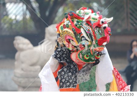 a qilin dance at Tin Hau Temple hk 40213330