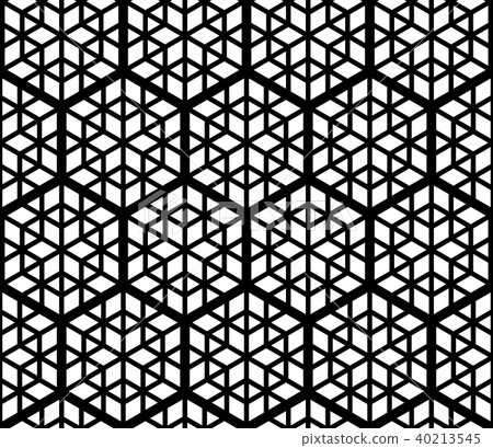 Seamles geometric ornament based kumiko Seamles geometric ornament based kumiko 40213545
