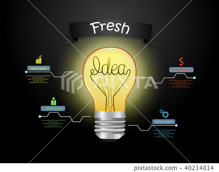 Concept idea light bulb infographics design Concept idea light bulb infographics design 40214814