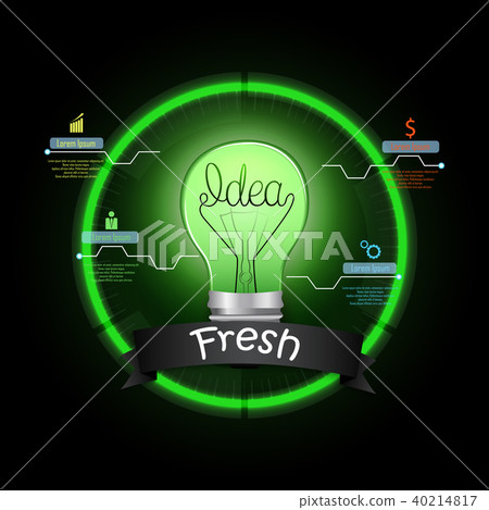 Lightbulb infographic template with 4 options 40214817