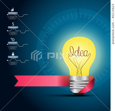 Creative light bulb idea abstract infographic Creative light bulb idea abstract infographic 40214825