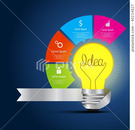 Concept idea light bulb infographics design templa - Stock Illustration ...