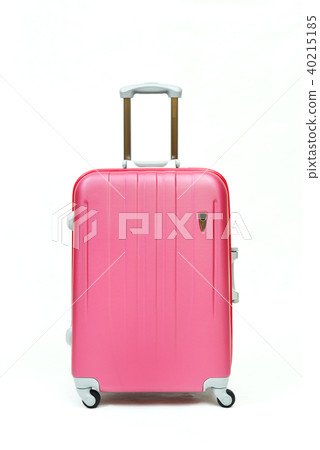 pink suitcase isolated on white background 40215185