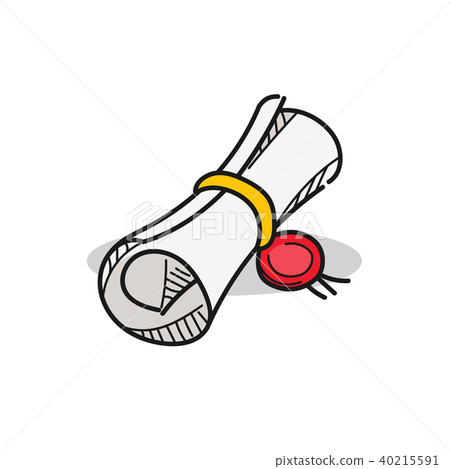 Diploma illustration on a white background 40215591