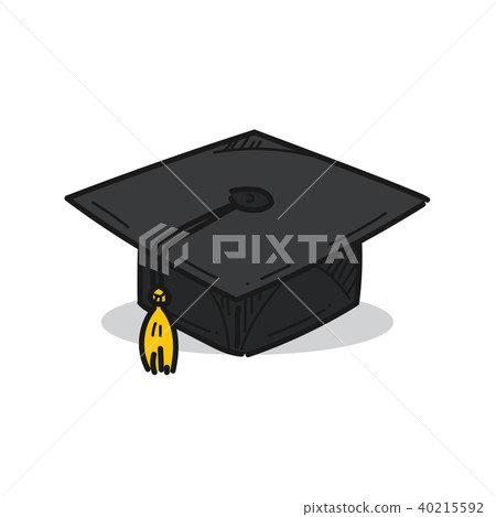 Graduation cap illustration on a white background Graduation cap illustration on a white background 40215592