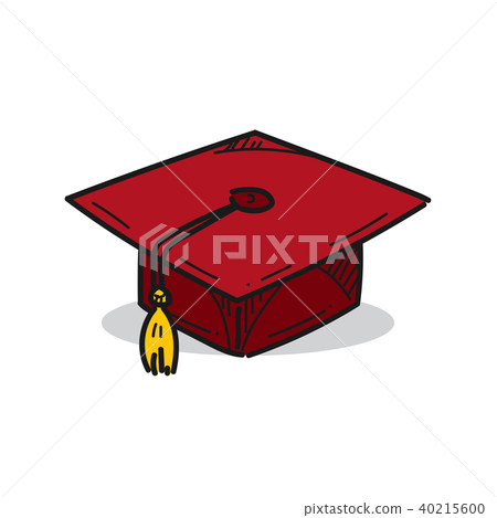 Graduation cap illustration on a white background Graduation cap illustration on a white background 40215600