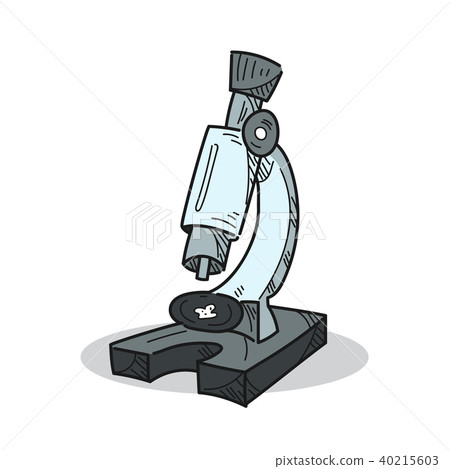 Microscope illustration on a white background Microscope illustration on a white background 40215603