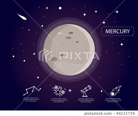 The mercury infographic in universe concept. 40215739