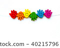 smiling palm of rainbow colors, a symbol of LGBT 40215796