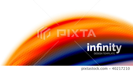 Vector 3d fluid colors wave background, flowing abstract shape with dotted texture, liquid mixed 40217210