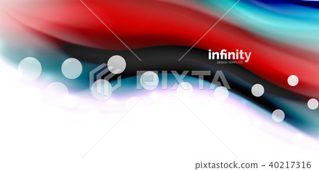 Vector flowing liqiud colors isolated on white, wave abstract background Vector flowing liqiud colors isolated on white, wave abstract background 40217316