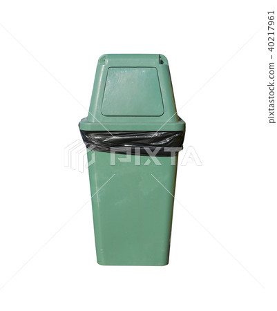Green trash isolated on white background. Green trash isolated on white background. 40217961