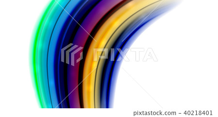 Abstract flowing motion wave, liquid colors mixing, vector abstract background 40218401