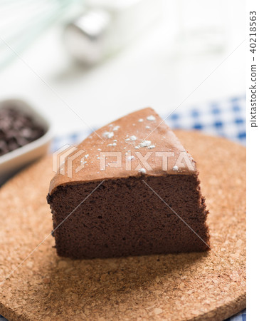 Chocolate cheesecake with Japan, cotton cake 40218563