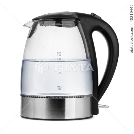 Glass electric kettle with  water 40219443