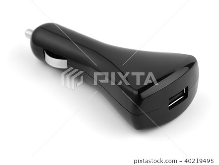 Black USB car charger 40219498