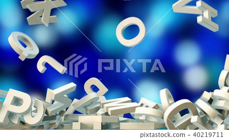 a lot of letters falling from the sky. Education and culture concept. 40219711