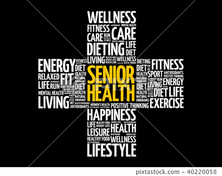 Senior health word cloud Senior health word cloud 40220058