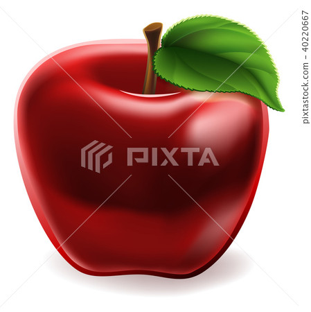 Cartoon Red Apple Icon Cartoon Red Apple Icon 40220667