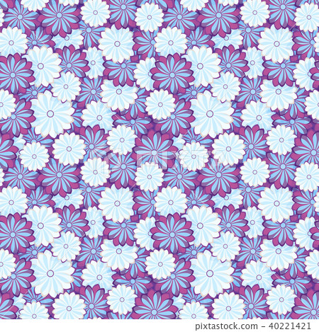 Simple cute pattern in abstract flowers. Ditsy print. Floral seamless background. Fashion prints 40221421