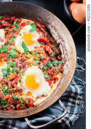 Shakshuka in a frying pan Shakshuka in a frying pan 40221886