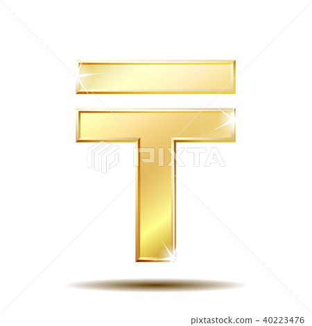 Kazakhstani tenge currency symbol 40223476