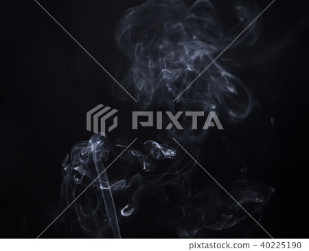 Isolated smoke of aroma stick 40225190