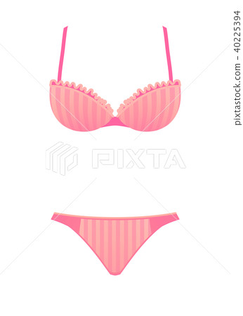 Illustration of bra and shorts Glamor size Illustration of bra and shorts Glamor size 40225394