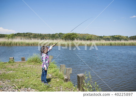 Girl fishing 40225897