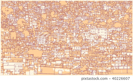 Illustration of poor residential neighbourhood 40226607