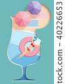 top view beach  with girl .Summer concept. 40226653