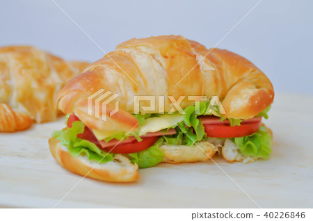 croissant sandwich or ham and cheese sandwich croissant sandwich or ham and cheese sandwich 40226846