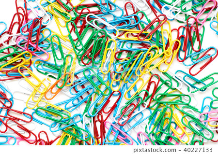 Group of multi color of paper clip 40227133