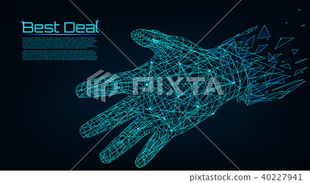 Modern Abstract Hand - Stock Illustration [40227941] - PIXTA