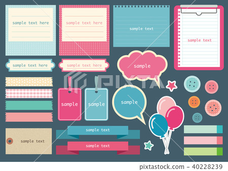 Retro color frame set 40228239