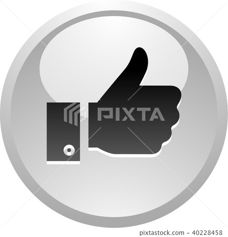 Like, icon on round gray button - Stock Illustration [40228458] - PIXTA