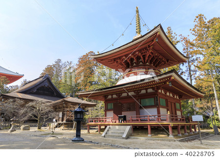 Wakayama Prefecture, Mt. Takano, Kingo-ji Temple, Danjo-dori, East Tower 40228705